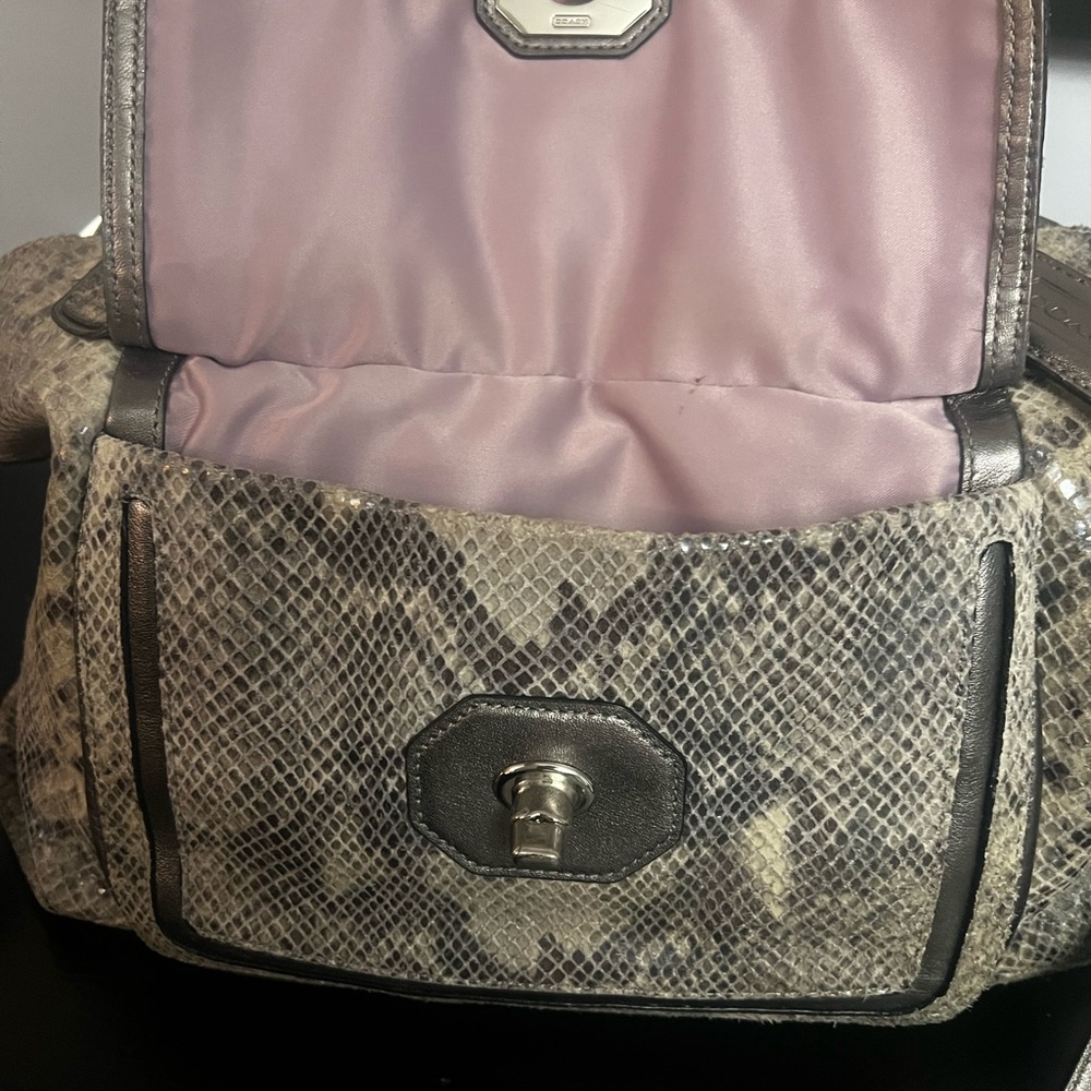 Coach Campbell Exotic Leather Large Satchel - Picture 12 of 14